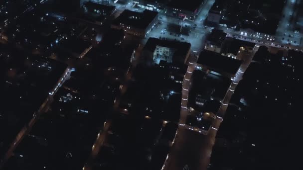 Bonito drone tiro de Porvoo Finlândia durante a noite. — Vídeo de Stock