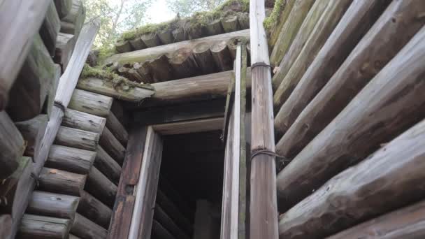 The look of the small door on the bunker in Salpa Line Fortification — Vídeo de Stock
