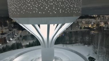 Vantaa 'daki Hiekkaharju su kulesinin hava görüntüsü..