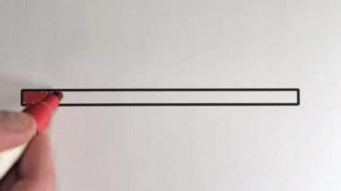 Bir animasyon konsepti üzerinde dikey odaklı yükleme çubuğu