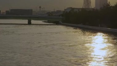 Japonya 'da Tokyo şehrinin gün batımı manzarası