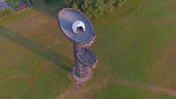 Rouge Estonia July 2021 Amazing Drone Shot Nesting Tree Lookout — Stockvideo