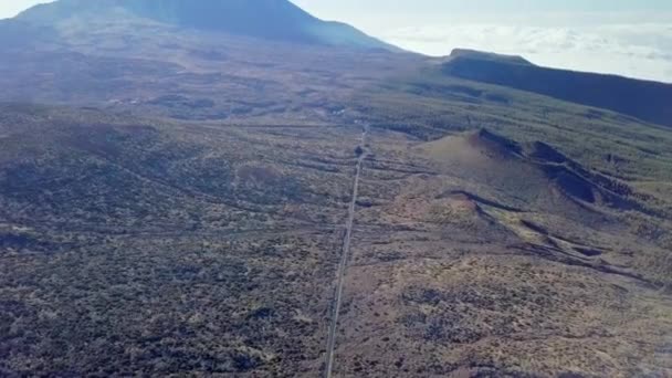 Vue Sur Volcan Teide Tenerife Espagne Avec Les Plantes Vertes — Video