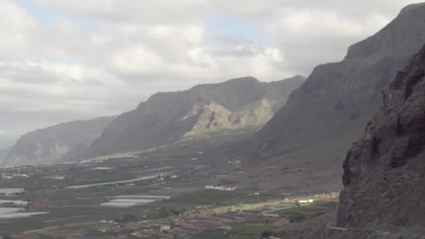 Landscape View Mountains Canary Islands Tenerife Spain Long Roads Middle — Wideo stockowe