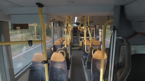 View Moving Bus Helsinki Finland Empty Seats — Vídeo de Stock