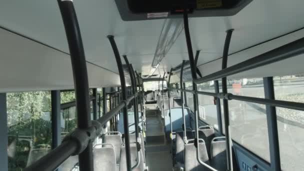 Assentos Vazios Ônibus Cidade Grande Helsinque Finlândia Com Assentos Vazios — Vídeo de Stock