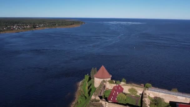 Russland Gebiet Leningrad September 2021 Blick Auf Die Festung Oreshek — Stockvideo