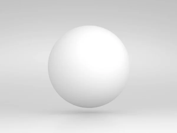 Белый Реалистичный Макет Сферы Рендеринг — стоковое фото