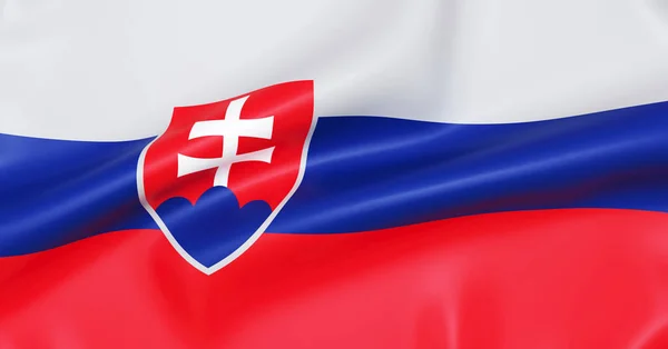 Bandera Eslovaquia Representación Realista —  Fotos de Stock
