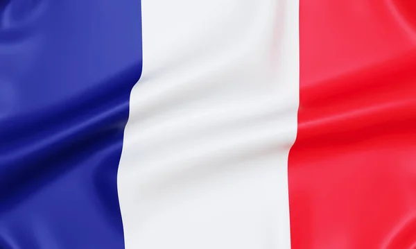 Bandiera Della Francia Rendering Realistico — Foto Stock