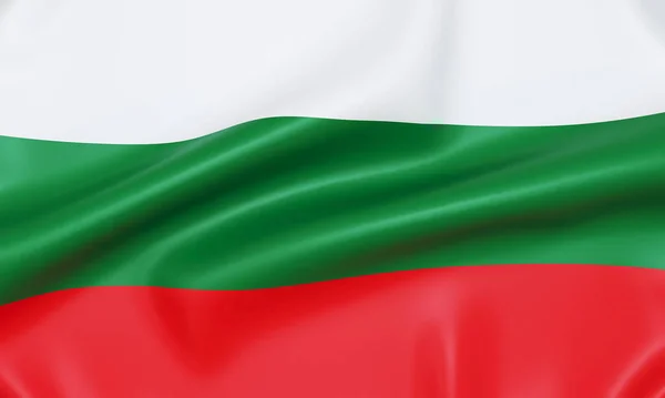 Flag Bulgaria Realistic Rendering — Stock Photo, Image