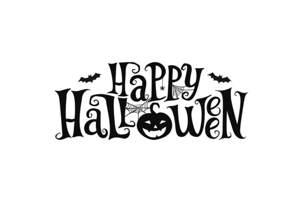 Joyeux Lettrage Halloween Citation Vacances Vectorielles Impression Typographique Halloween Manuscrite — Image vectorielle