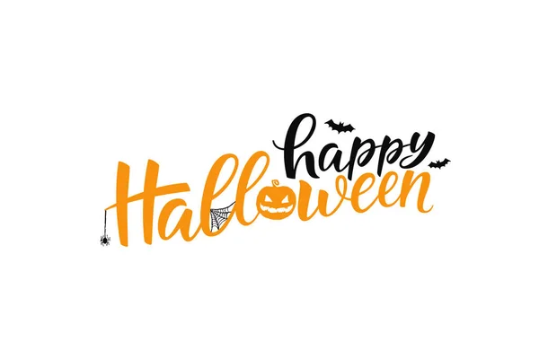 Joyeux Lettrage Halloween Calligraphie Vectorielle Impression Typographique Halloween Manuscrite Pour — Image vectorielle