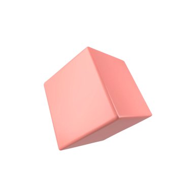 Vektör 3 boyutlu küp. Gerçekçi izole edilmiş 3D nesne.