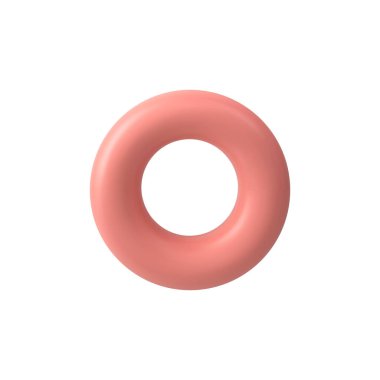 Vektör 3 boyutlu torus şekli. Gerçekçi izole edilmiş 3D nesne.