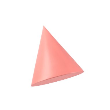 Vektör 3 boyutlu koni. Gerçekçi izole edilmiş 3D nesne.