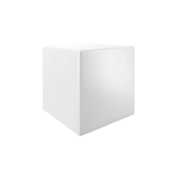 Векторный Белый Куб Реалистичный Изолированный Трехмерный Объект — стоковый вектор