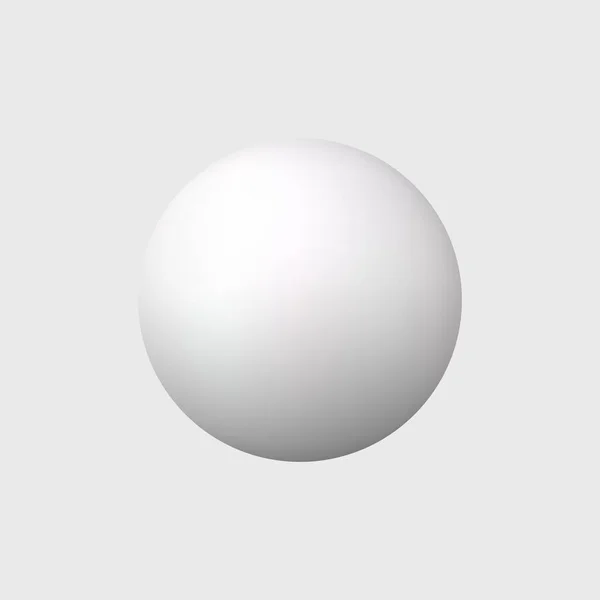 ベクトル3Dラウンドホワイトスフィア 現実的な隔離された3Dボール — ストックベクタ