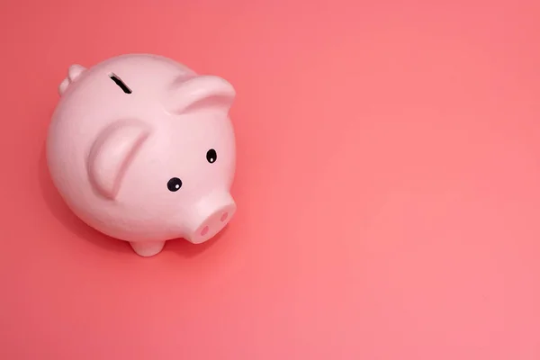 Pink Piggy Bank Pink Background Money Business Money Saving — Stock Photo, Image