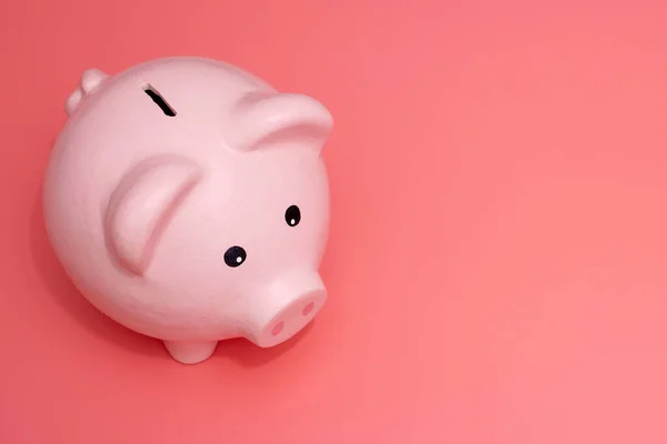 Pink Piggy Bank Pink Background Money Business Money Saving — Stock Photo, Image