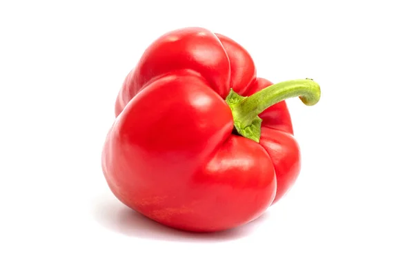 Κόκκινο Bell Pepper Απομονώνονται Λευκό Φόντο Κόκκινο Γλυκό Πιπέρι — Φωτογραφία Αρχείου