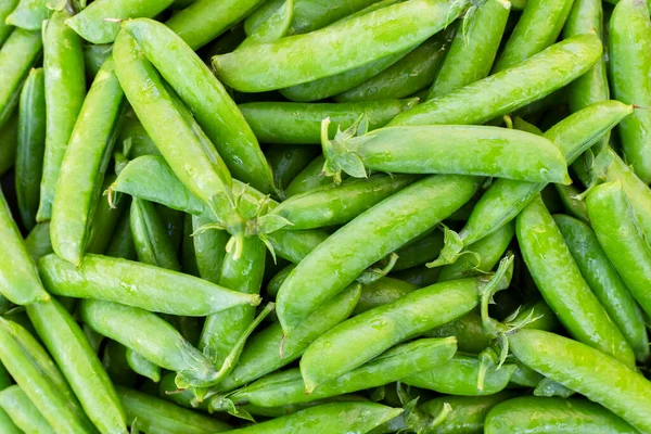 Piselli Verdi Come Sfondo Alimentare Naturale Cibo Vegetariano Sano Ricco — Foto Stock