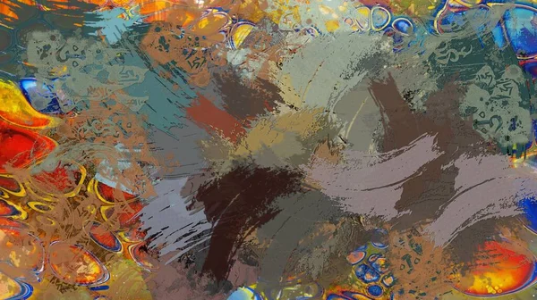 Elvont Grunge Háttér Grafika Stilizáció Texturált Vászon Kaotikus Stroke Festék — Stock Fotó