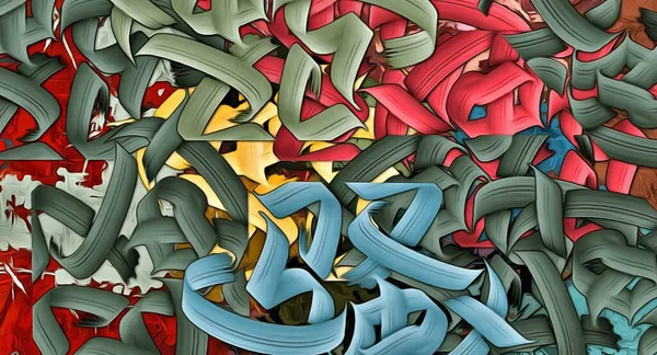 Abstrakte Grunge Hintergrundgrafik Auf Texturierter Leinwand Mit Chaotischen Pinselstrichen — Stockfoto