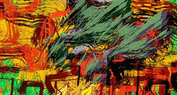 Abstrakt Grunge Bakgrund Grafisk Stilisering Strukturerad Duk Kaotiska Drag Färg — Stockfoto