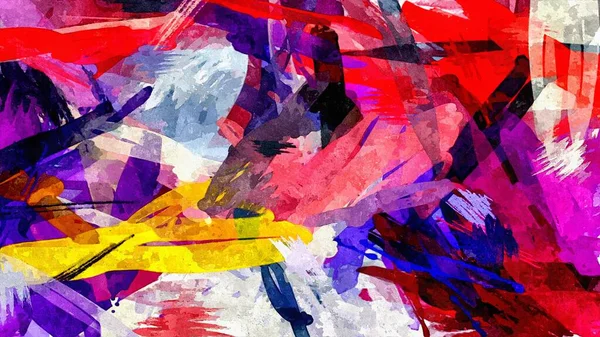 Abstrakter Hintergrund Farbige Grunge Textur Chaotische Pinselstriche Und Pinsel — Stockfoto
