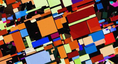 Stilize suluboya çiziminin soyut psikedelik fraktal arkaplanı