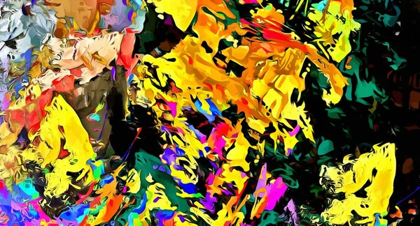 Stilize suluboya çiziminin soyut psikedelik fraktal arkaplanı