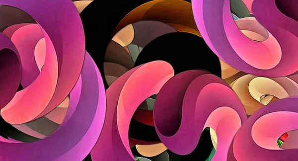 Abstrakter Psychedelischer Fraktaler Hintergrund Stilisierter Aquarell Illustration — Stockfoto