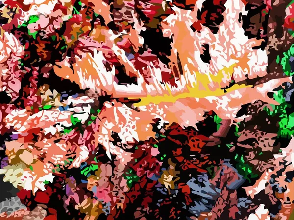 Abstraktní Grunge Pozadí Barvy Chaotické Rozmazané Skvrny Tahy Štětce Různých — Stockový vektor