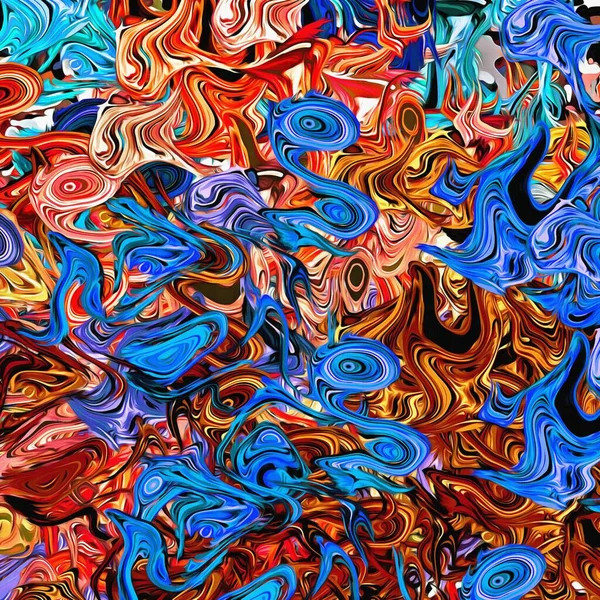 Abstrakter Psychedelischer Fraktaler Hintergrund Stilisierter Aquarell Illustrationen Farbig Chaotisch Verschwommener — Stockfoto
