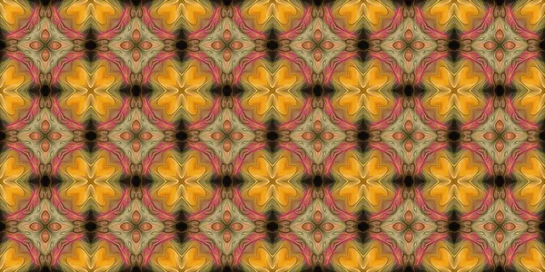 Abstract Vintage Background Colored Mosaic Symmetrical Pattern Textured Canvas Colorful — Stock Photo, Image