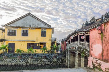 Hoi An 'daki güzel Japon Köprüsü. Vietnam