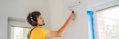 Profesyonel ressam boyama ve duvar kaplaması Roller BANNER, BONG Format