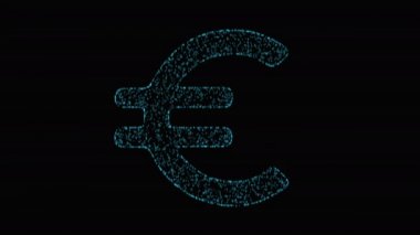3 boyutlu görüntüleme. Kripto Euro konsepti. Ana para birimleri dijitalleşmeye hazırlanıyor. Alfa matte ile.