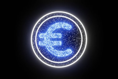 Dijital para birimi euro. Euro finansı borsa konsepti. İşadamı sanal mali ekranda para birimi simgesine dokundu. Dünya para ticaret pazarı teknolojisi