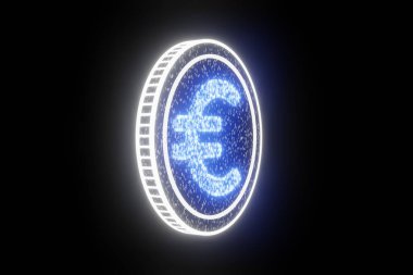 Dijital para birimi euro. Euro finansı borsa konsepti. İşadamı sanal mali ekranda para birimi simgesine dokundu. Dünya para ticaret pazarı teknolojisi