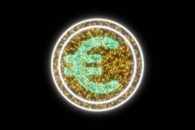 Dijital para birimi euro. Euro finansı borsa konsepti. İşadamı sanal mali ekranda para birimi simgesine dokundu. Dünya para ticaret pazarı teknolojisi