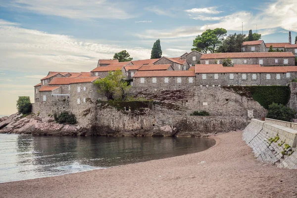 stock image Beautiful view of the island of St. Stephen, Sveti Stefan on the Budva Riviera, Budva, Montenegro