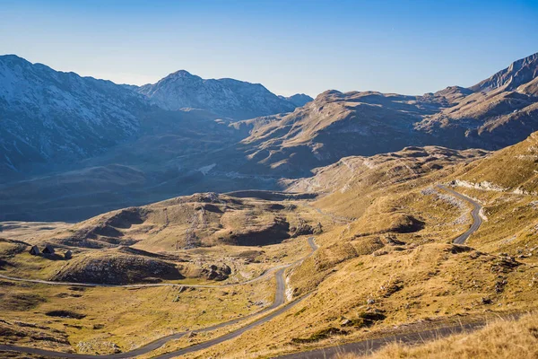 Montenegro. Durmitor National Park. Saddle Pass. Alpine meadows. Mountain landscape. Travel around Montenegro concept — Zdjęcie stockowe