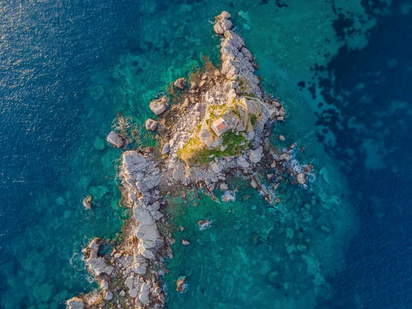 Sveta Nedelja Islote Mar Adriático Municipio Montenegrino Budva Encuentra Frente — Foto de Stock