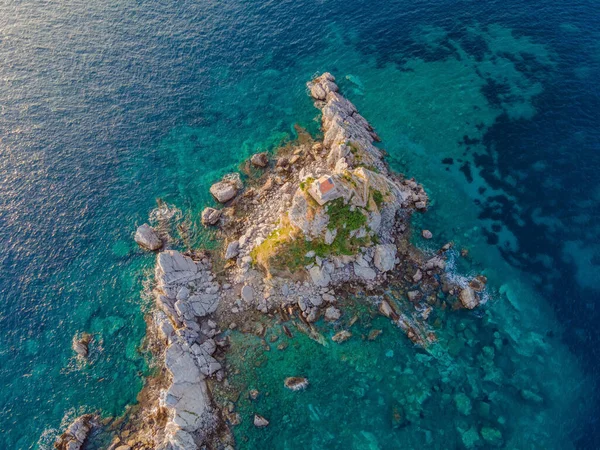 Sveta Nedelja Islet Adriatic Sea Montenegrin Municipality Budva Located Town — Foto de Stock