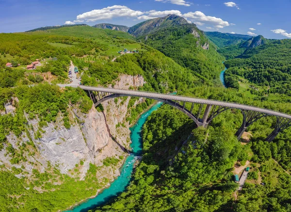 Montenegro Ponte Dzhurdzhevich Sobre Rio Tara — Fotografia de Stock