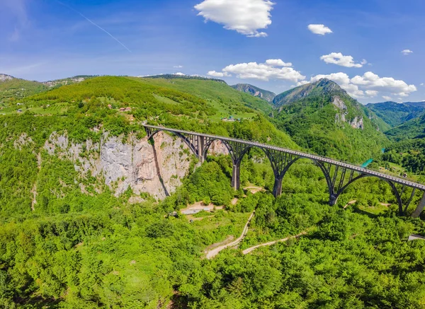 Montenegro Ponte Dzhurdzhevich Sobre Rio Tara — Fotografia de Stock