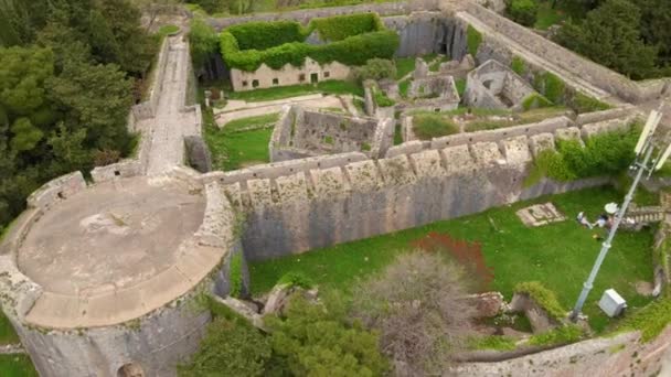 Yavaş Çekim Video Fortress Spanjola Herceg Novi Deki Spanyol Kalesi — Stok video