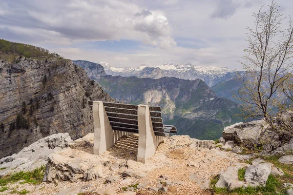 Захватывающий Панорамный Вид Ущелье Грло Соколово Черногории Переднем Плане Находится — стоковое фото